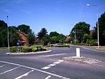 Roundabout at Langshott Housing Estate, Horley. - geograph.org.uk - 201881